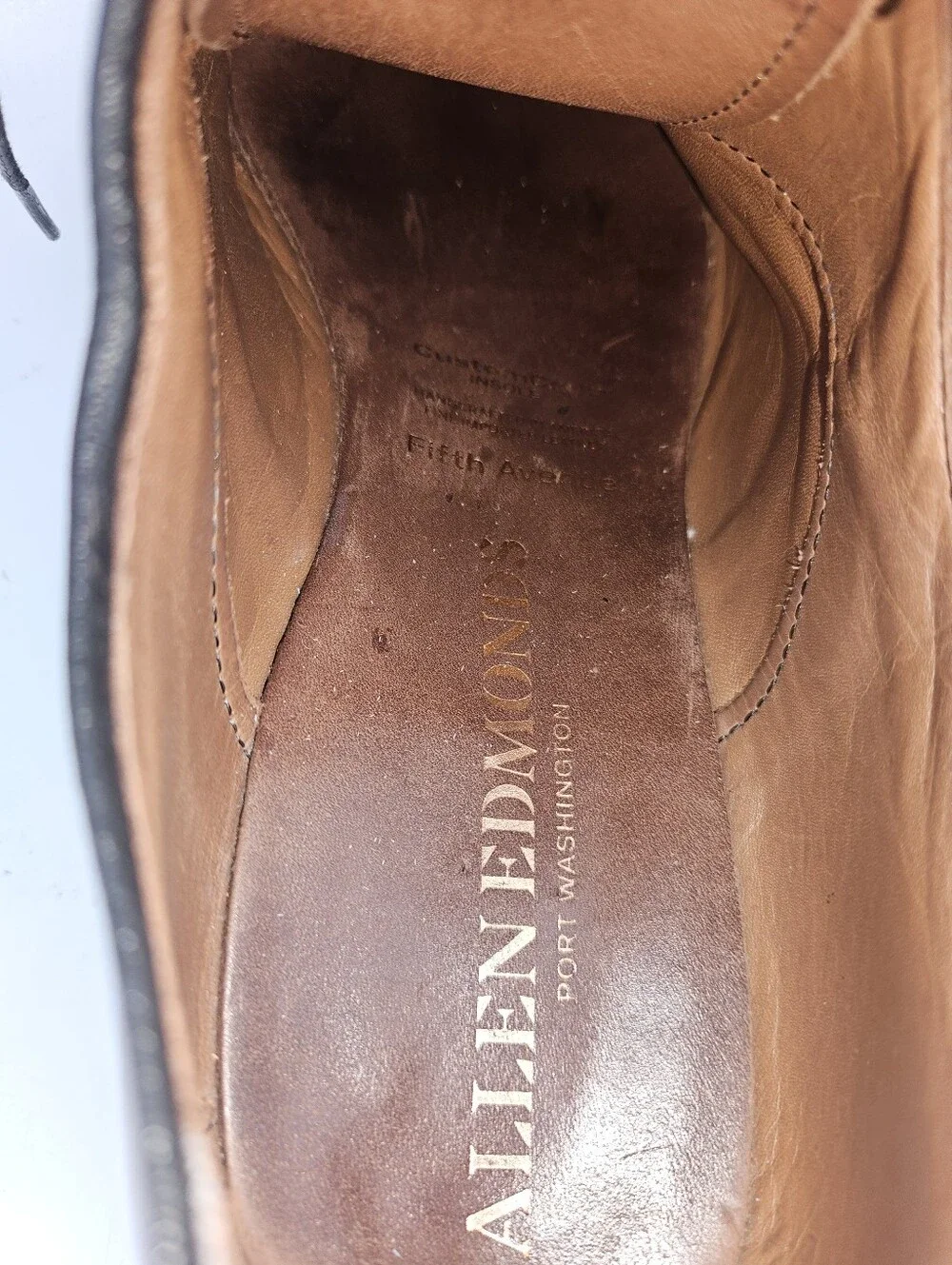 Allen Edmunds 5th Avenue Cap To Oxford Men's Dress Shoes Size 9C Brown Lace Up